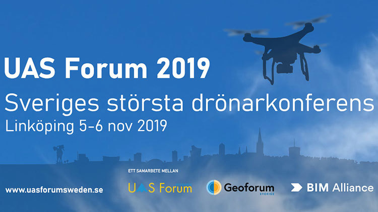 UAS Forum 2019
Sveriges största drönarkonferens
Linköping 5-6 november 2019