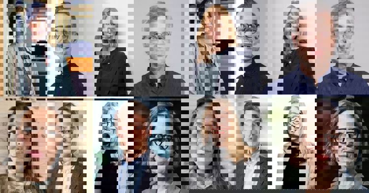 Bildkollage på medverkande i panelsamtalet.